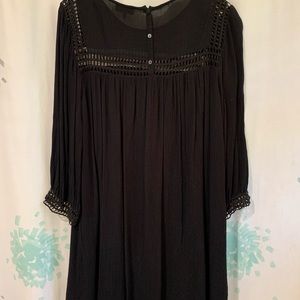 Lucky Brand Black gauze dress! Has belt loops but I do not have the belt !